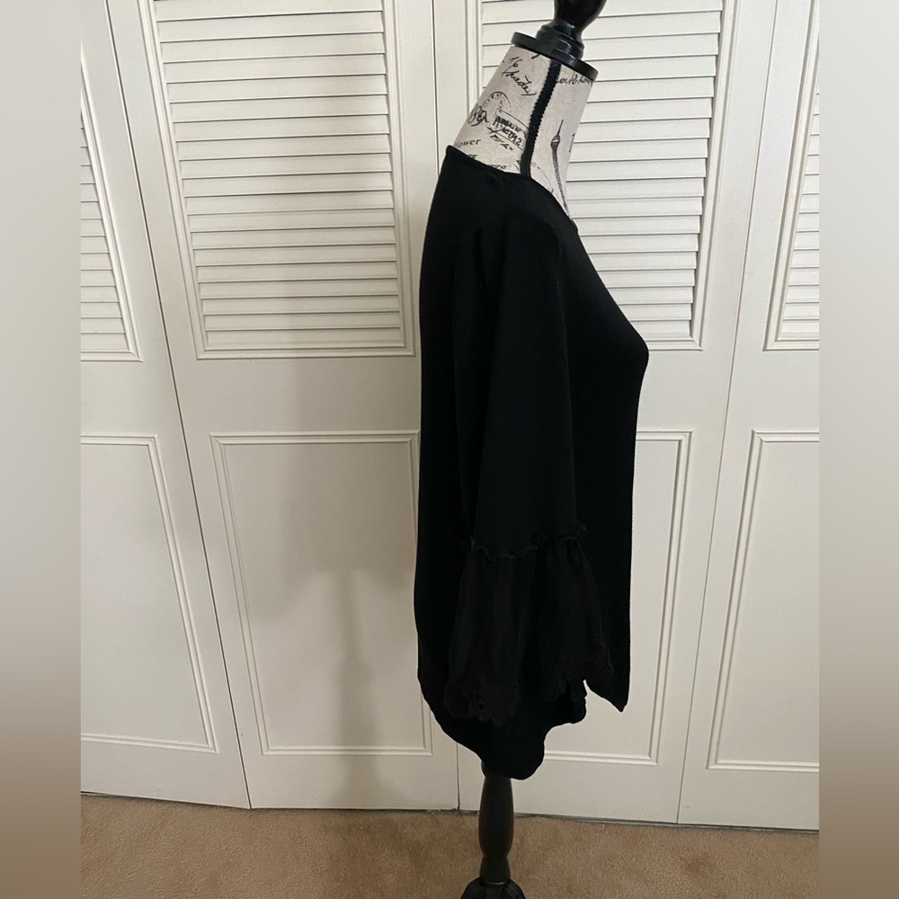 Origami by Vivien black blouse lace bell sleeves witchy boho goth romantic - Picture 6 of 13